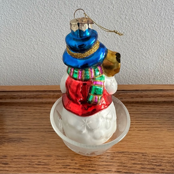 Thomas Pacconi Classics 2005 Collection Glass Xmas Ornaments Snowman Let It Snow - Picture 4 of 6